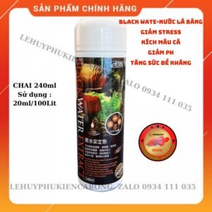 ￼Nước Lá Bàng - Black Water Giảm PH Và Độ Cứng Của Nước, Tăng Sức Đề Kháng Của Cá Chai 240ml 500ml 1000ml + Tặng Kèm Ly