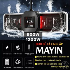 ￼Sưởi MAYIN 600W | 1200W | Sưởi Tự Động Chuyển Đổi Tần Số Tiết Kiệm Điện - Tự Động Tắt Khi Hụt Nước