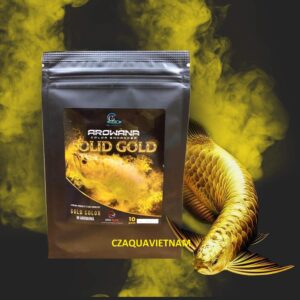 ￼Bột Vitamin Arowana Solid Gold kích màu vàng cho cá rồng Kim Long quá bối, đầu Vàng, Full helmet, King Kong, Ali gói 10g