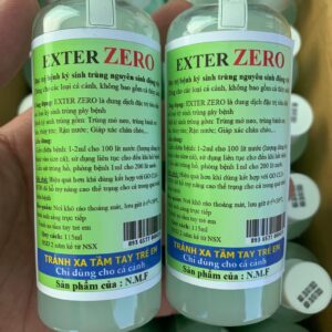 EXTER ZERO - Chuyên trị mỏ neo, trùng bánh xe, thuỷ tức, sán, rận nước trên cá (115ml)