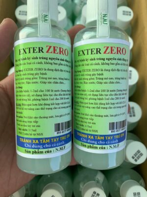 EXTER ZERO - Chuyên trị mỏ neo, trùng bánh xe, thuỷ tức, sán, rận nước trên cá (115ml)