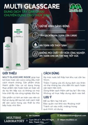 ￼MULTI GLASS CARE inside/outside | Dung Dịch Tẩy Cặn Canxi, Nước Lau Kính| Chuyên Dụng Cho Bể Thủy Sinh Cá Cảnh