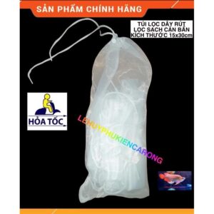 ￼Túi Lọc Hồ Cá, Túi Lưới Lọc Dây Rút Bể Cá Chống Tràn Kích Thước 15x30cm