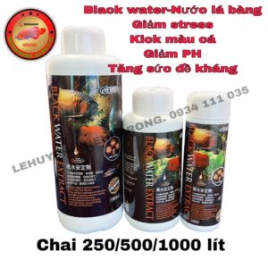 ￼Nước Lá Bàng - Black Water Giảm PH Và Độ Cứng Của Nước, Tăng Sức Đề Kháng Của Cá Chai 240ml 500ml 1000ml + Tặng Kèm Ly