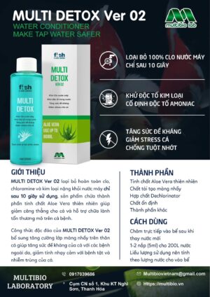 Multi Detox Ver 02 | Dung Dịch Khử Clo, Kim Loại, Chống Sốc, Giảm Stress Cho Cá