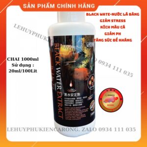 ￼Nước Lá Bàng - Black Water Giảm PH Và Độ Cứng Của Nước, Tăng Sức Đề Kháng Của Cá Chai 240ml 500ml 1000ml + Tặng Kèm Ly