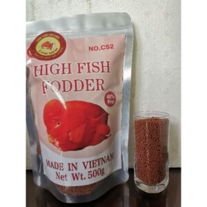 ￼thức ăn cá la Hán cao cấp, CS2, đạm 48 %, net 200-500gram (hạt 2.5mm)