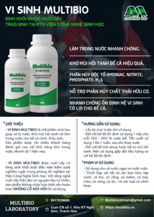 ￼Vi Sinh Làm Trong Nước Bể Cá Bể Thủy Sinh Multibio 250ml 500ml