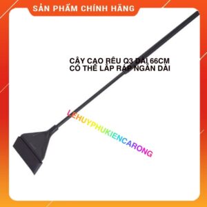 ￼Cạo Rêu Bể Cá Inox Có Thể Lắp Ráp Ngắn Dài Kích Thước Tối Đa 66cm Chính Hãng QANVEE Q3, Tặng Kèm 10 Lưỡi Cạo Chuyên Dụng